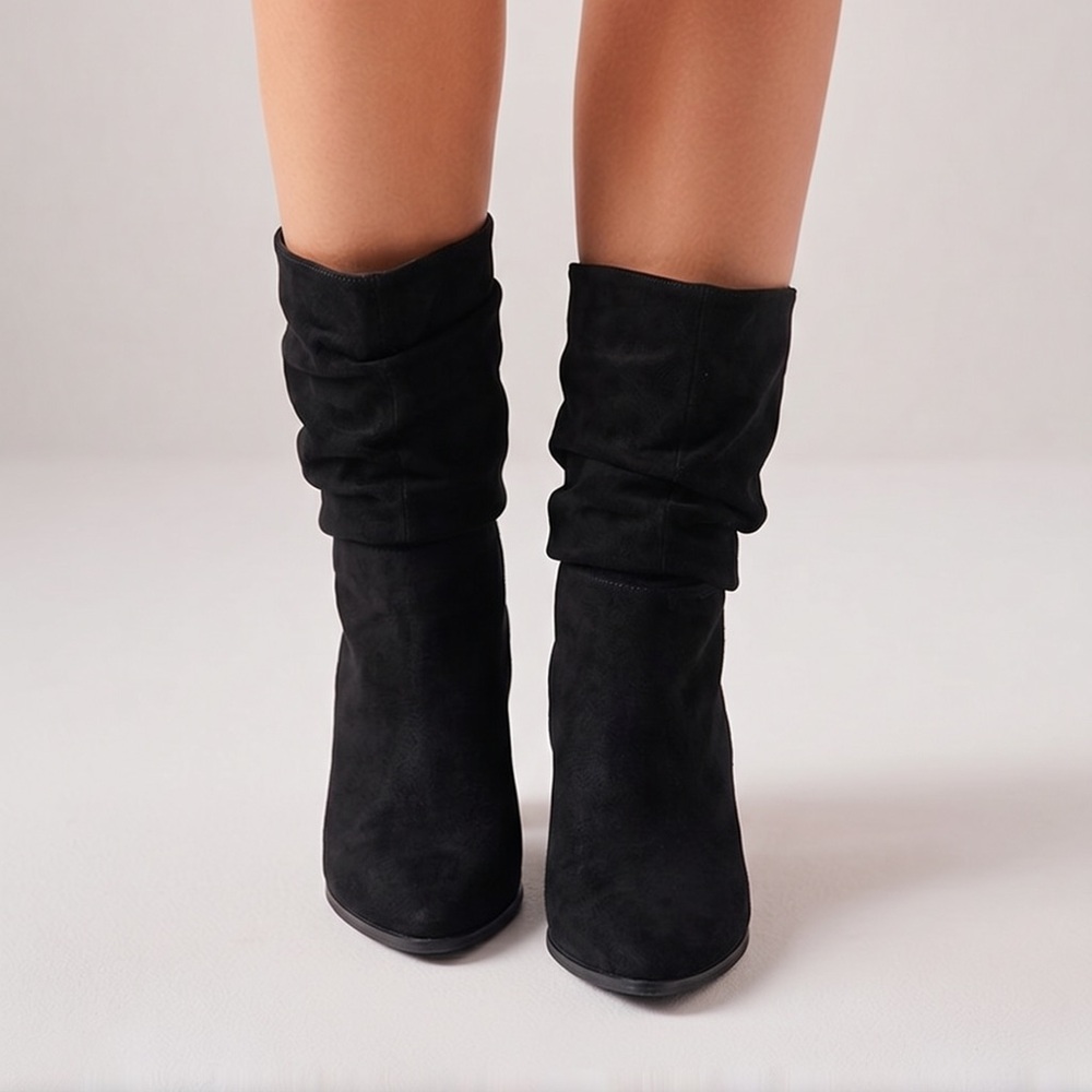 🖤 Aqua College Waterproof Suede Slouch Boots | Black | Women’s 7.5M